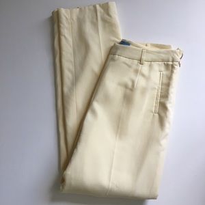 J. McLaughlin 8 pale yellow silk cotton pants